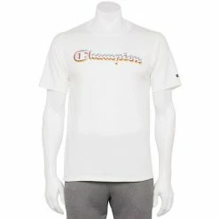 Men's Champion® Two Tone Script Graphic Tee White