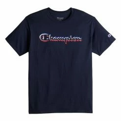 Men's Champion® Two Tone Script Graphic Tee White -Champion shop unnamed file 2507