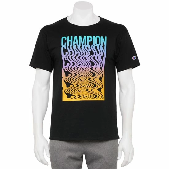 Men's Champion® Repeat Ripple Graphic Tee Black Men's Champion® Repeat Ripple Graphic Tee Black -Champion shop unnamed file 2566