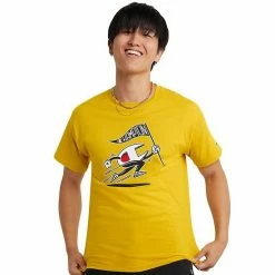 Men's Champion® Animated Flag Post Graphic Tee Oxford Gray -Champion shop unnamed file 2587