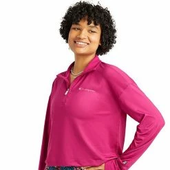 Women's Champion® Soft Touch Quarter-Zip Pullover Blue Jay -Champion shop unnamed file 2594