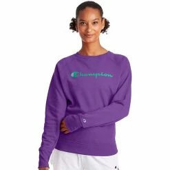 Women's Champion® Powerblend Fleece Boyfriend Sweatshirt Poppy Orange -Champion shop unnamed file 275