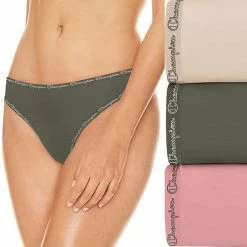 Women's Champion® 3-Pack Thong Panty Set CH46M3 5rf Black -Champion shop unnamed file 2793