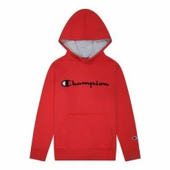 Kids 7-20 Champion® Script Fleece Hoodie Gray -Champion shop unnamed file 28