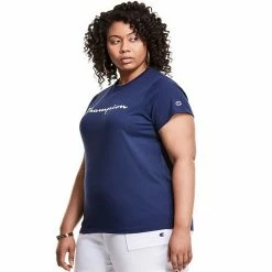Plus Size Champion® Classic Graphic Tee Athletic Navy -Champion shop unnamed file 2818