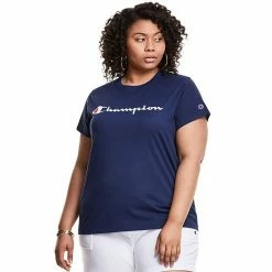 Plus Size Champion® Classic Graphic Tee Athletic Navy -Champion shop unnamed file 2827