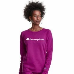 Women's Champion® Powerblend Fleece Boyfriend Sweatshirt Poppy Orange -Champion shop unnamed file 284
