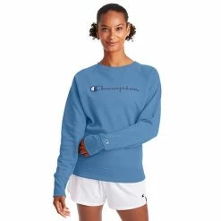 Women's Champion® Powerblend Fleece Boyfriend Sweatshirt Poppy Orange -Champion shop unnamed file 286