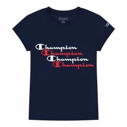 Girls 7-16 Champion® Stair Stack Script Graphic Tee Scarlet -Champion shop unnamed file 2872