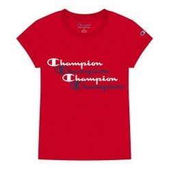 Girls 7-16 Champion® Stair Stack Script Graphic Tee Scarlet -Champion shop unnamed file 2873