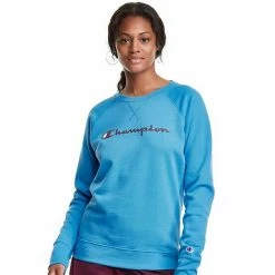 Women's Champion® Powerblend Fleece Boyfriend Sweatshirt Poppy Orange -Champion shop unnamed file 288