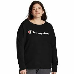 Plus Size Champion® Powerblend Graphic Fleece Sweatshirt Spring Purple