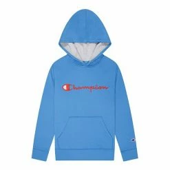 Kids 7-20 Champion® Script Fleece Hoodie Gray -Champion shop unnamed file 30
