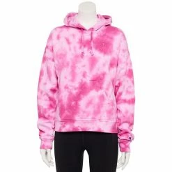 Women's Champion® Tie-Dye Relaxed Fleece Hoodie Crush Dye Pinky Peach