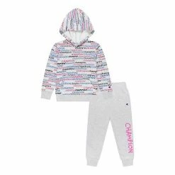Girls 4-6X Champion Multi Color Hoodie & Leggings Set Wow Pink