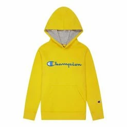 Kids 7-20 Champion® Script Fleece Hoodie Gray -Champion shop unnamed file 31