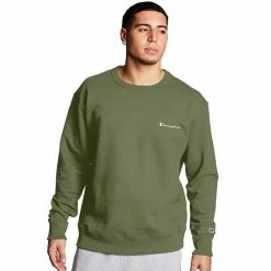 Men's Champion® Powerblend Fleece Crew Sweatshirt Cargo Olive -Champion shop unnamed file 3143