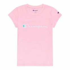 Girls 7-16 Champion® Signature Script Graphic Tee Paper Orchid
