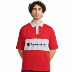 Men's Champion® Middleweight Rugby Polo Electric Cyan White -Champion shop unnamed file 3162