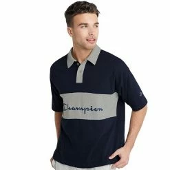 Men's Champion® Middleweight Rugby Polo Electric Cyan White -Champion shop unnamed file 3163
