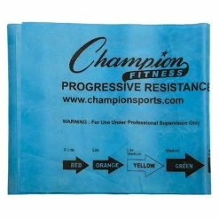 Champion Sports FB4B 4 Ft. Therapy & Exercise Flat Band, Royal Blue - Medium & Heavy