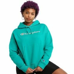 Women's Champion® Powerblend Relaxed Hoodie White -Champion shop unnamed file 3194