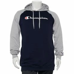 Big & Tall Champion® Raglan Fleece Hoodie White Navy -Champion shop unnamed file 3205