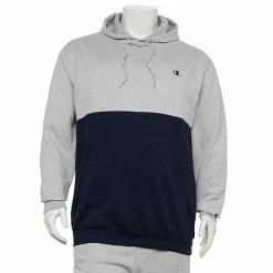 Big & Tall Champion® Colorblock Fleece Hoodie Heather Red -Champion shop unnamed file 3268