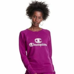 Women's Champion® Powerblend Graphic Crewneck Sweatshirt Venture Pink -Champion shop unnamed file 3292