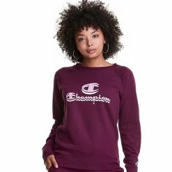 Women's Champion® Powerblend Graphic Crewneck Sweatshirt Venture Pink -Champion shop unnamed file 3293