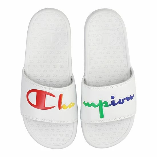 Women's Champion® Super Slide Sandals Black Rainbow 3 Women's Champion® Super Slide Sandals Black Rainbow