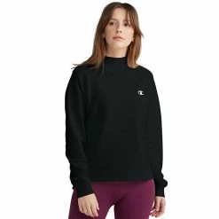Women's Champion® Powerblend Mockneck Top Paper Orchid -Champion shop unnamed file 3312