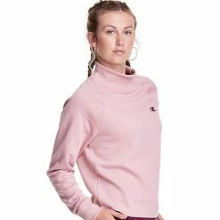Women's Champion® Powerblend Mockneck Top Paper Orchid -Champion shop unnamed file 3314