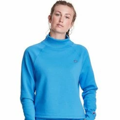 Women's Champion® Powerblend Mockneck Top Paper Orchid -Champion shop unnamed file 3316
