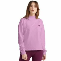 Women's Champion® Powerblend Mockneck Top Paper Orchid -Champion shop unnamed file 3318