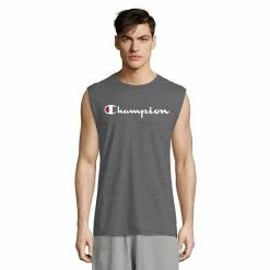 Men's Champion® Logo Graphic Muscle Tee Laser Orange Pe Hthr -Champion shop unnamed file 3326
