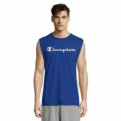 Men's Champion® Logo Graphic Muscle Tee Laser Orange Pe Hthr -Champion shop unnamed file 3329