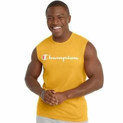 Men's Champion® Logo Graphic Muscle Tee Laser Orange Pe Hthr -Champion shop unnamed file 3334