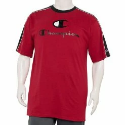 Big & Tall Champion® Colorblock Tee Navy Heather Red -Champion shop unnamed file 3361