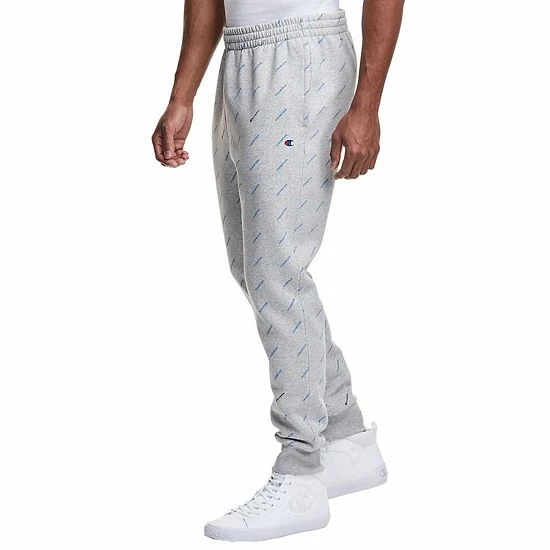 Men's Champion® Powerblend Fleece All Over Print Joggers Legend Navy 5 Men's Champion® Powerblend Fleece All Over Print Joggers Legend Navy - Image 3
