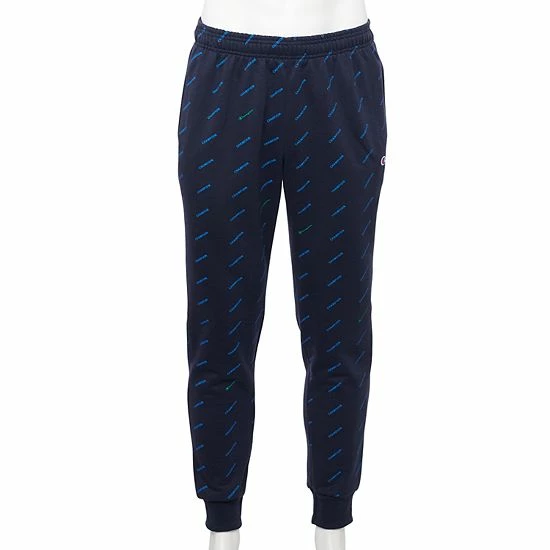 Men's Champion® Powerblend Fleece All Over Print Joggers Legend Navy 7 Men's Champion® Powerblend Fleece All Over Print Joggers Legend Navy - Image 5