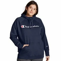 Plus Size Champion® Powerblend Graphic Hoodie White -Champion shop unnamed file 3387