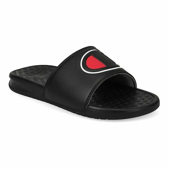 Champion® Super Slide Solid Kids' Slide Sandals Black Scarlet Champion® Super Slide Solid Kids' Slide Sandals Black Scarlet -Champion shop unnamed file 3388