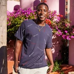 Men's Champion® Sportstyle Logo Tee Tossed Script White -Champion shop unnamed file 3424