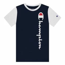 Boys 8-20 Champion® Vertical Script Colorblock Tee Navy