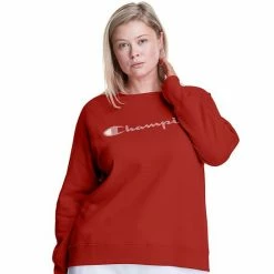 Plus Size Champion® Powerblend Graphic Fleece Sweatshirt Venture Pink -Champion shop unnamed file 3454