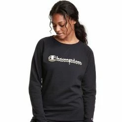 Women's Champion® Powerblend Fleece Graphic Crewneck Sweatshirt Midnight Aster