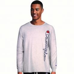 Men's Champion Logo Pajama Tee Gray -Champion shop unnamed file 3512