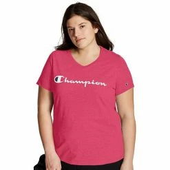 Plus Size Champion® Graphic V-Neck Tee Oxford Gray -Champion shop unnamed file 3524