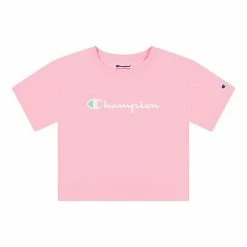 Girls 7-16 Champion® Classic Script Boxy Tee Pink Candy -Champion shop unnamed file 3578